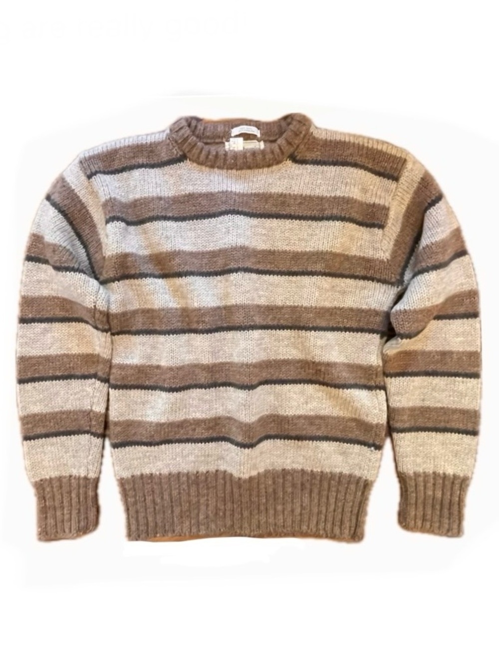 Vintage Jacobson’s 100% Wool Unisex Striped Long Sleeve Sweater, Large
